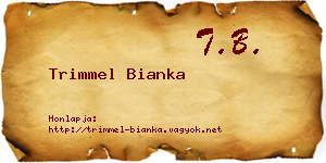 Trimmel Bianka névjegykártya