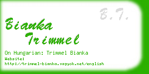 bianka trimmel business card